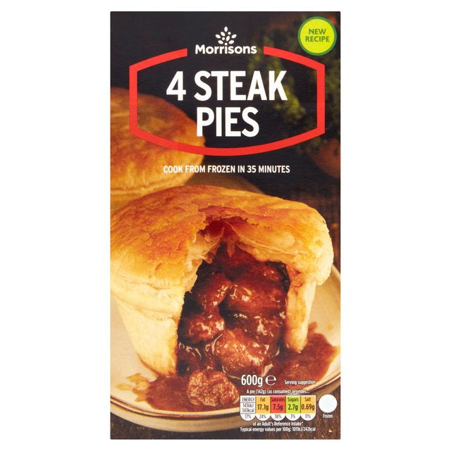 Morrisons 4 Steak Pies 600g