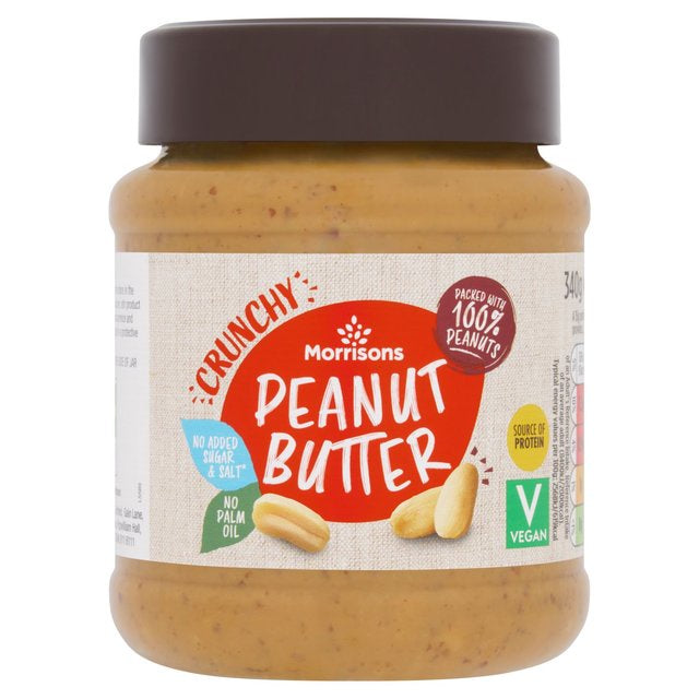 Morrisons Smooth Peanut Butter No Added Sugar 340g