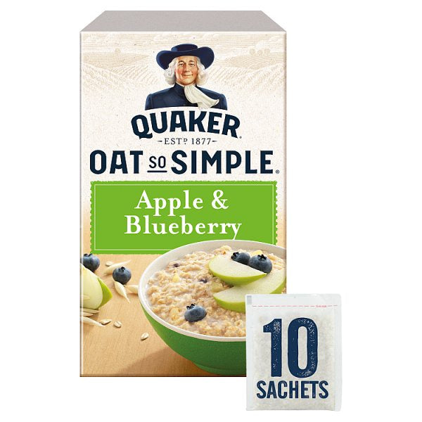 Quaker Oat So Simple Apple & Blueberry Porridge 10 x 36g