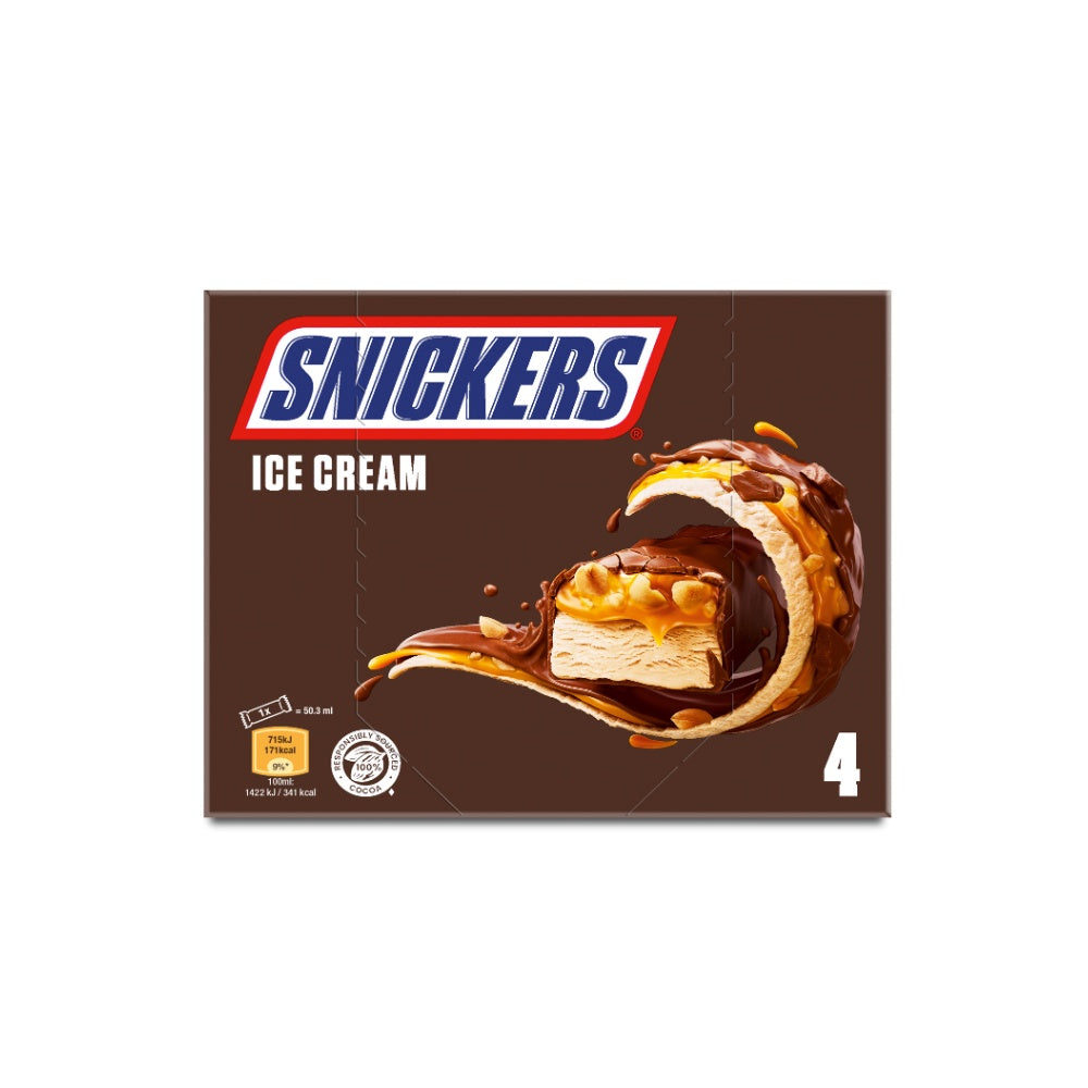 Snickers Bar Ice Cream 4pk