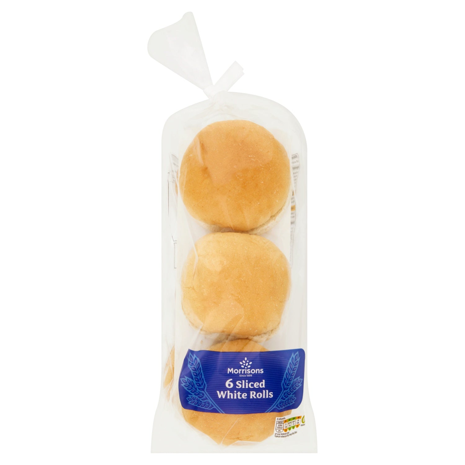 Morrisons White Sliced Rolls 6pk