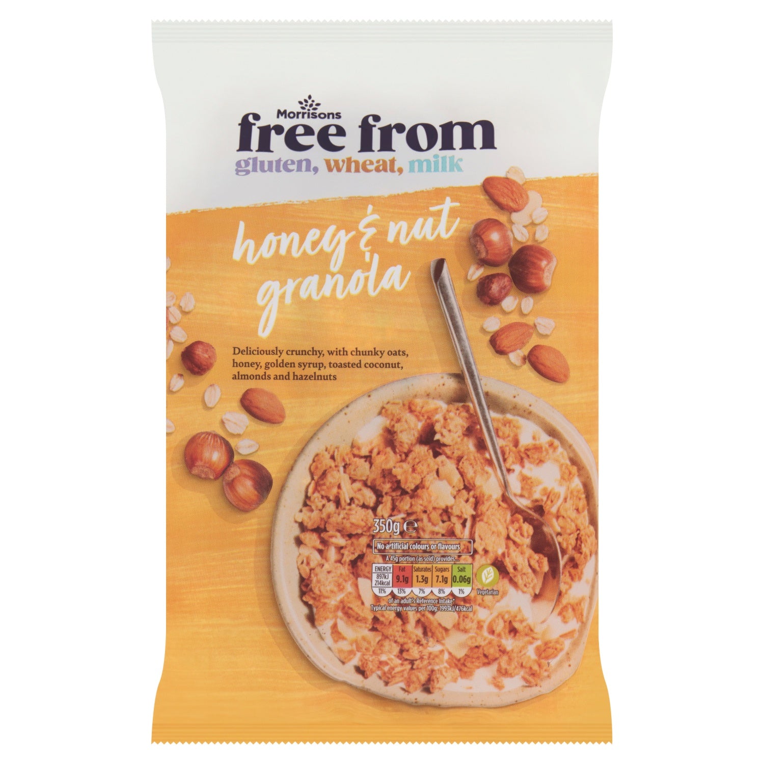 Morrisons Free From Honey Nut Granola 350g