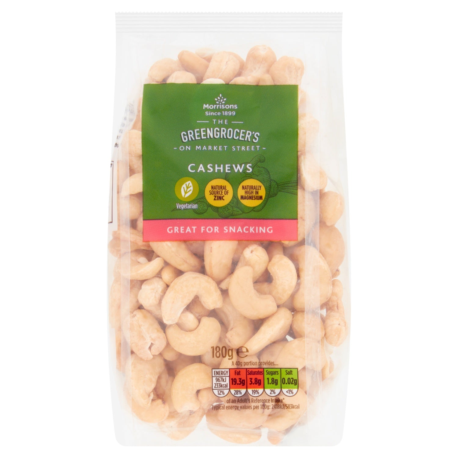 Morrisons Cashews 180g