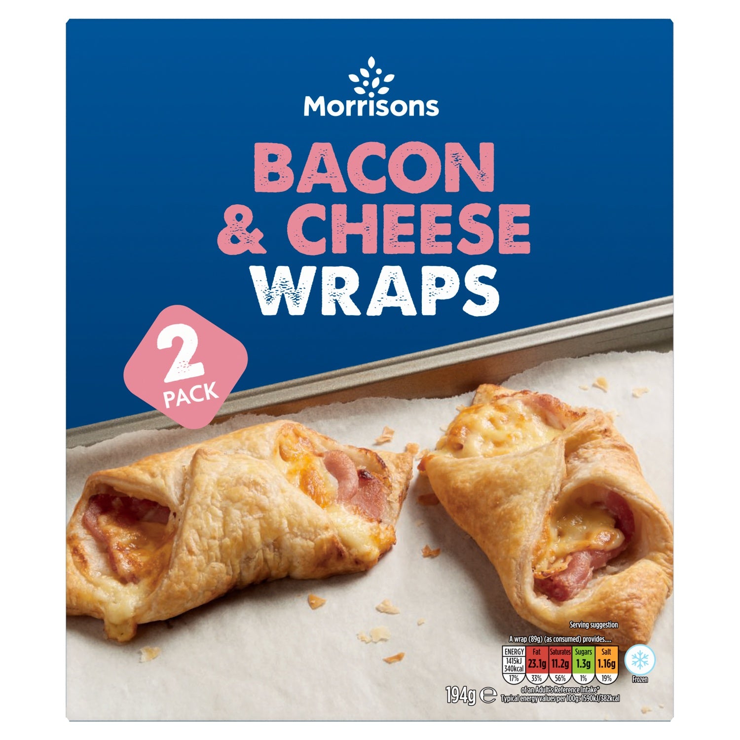 Morrisons Bacon & Cheese Wraps 194g