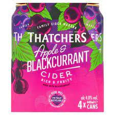 Thatchers Apple Blackcurrant Cider 4X440ml