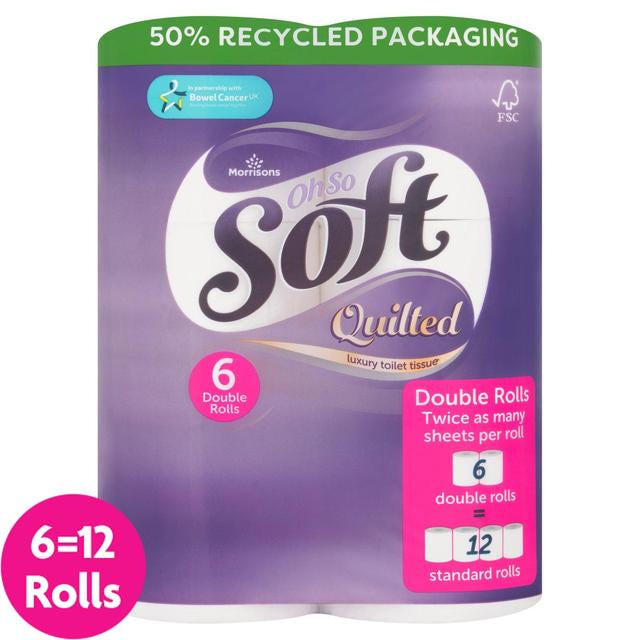 M Quilted Toilet Tissue 6 Double Rolls
