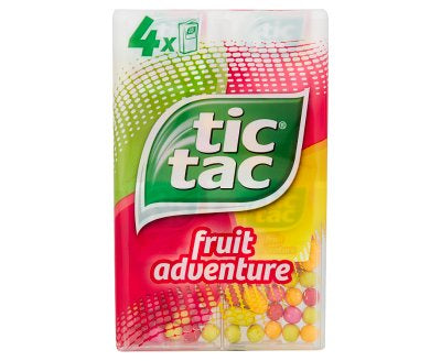 Tic Tac Fruit Adventure - Cherry Apple Orange & 4 pack