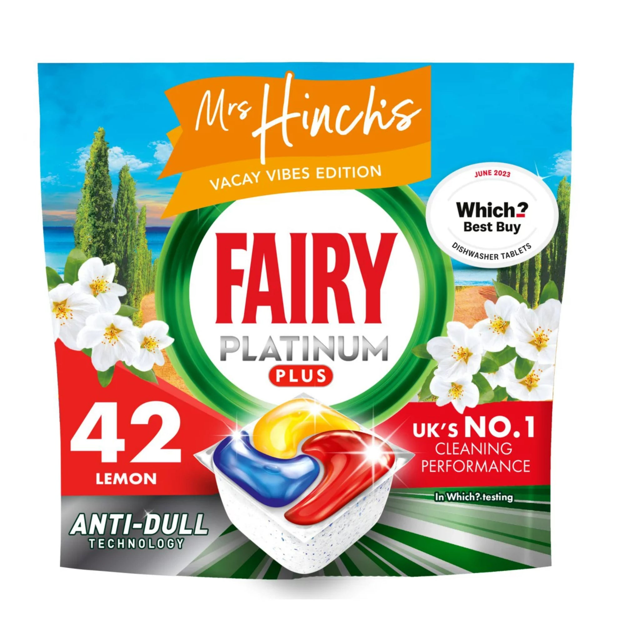 Fairy Platinum Plus Auto Dishwasher Tablets Lemon 42pk