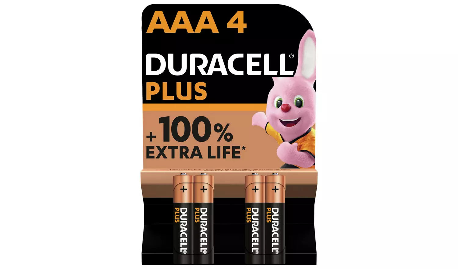 Duracell AAA Plus Power +100% Extra Life! Alkaline 4pk