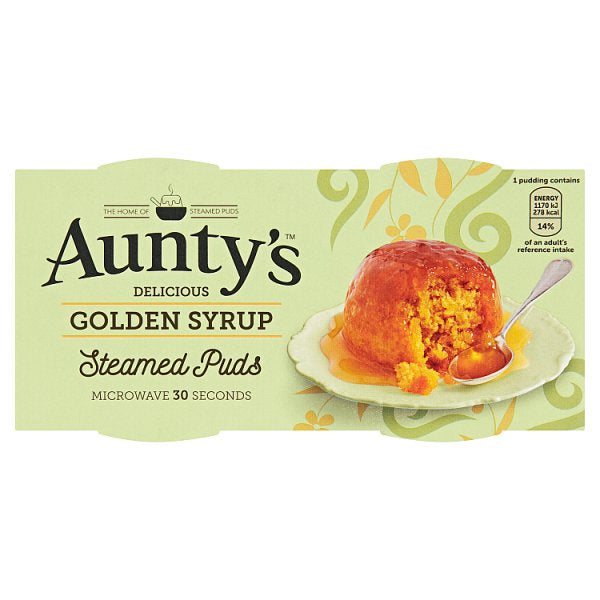 Auntys Delicious Golden Syrup Steamed Puddings 190g