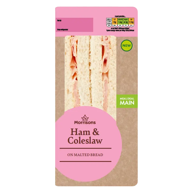 Morrisons Ham & Coleslaw Sandwich