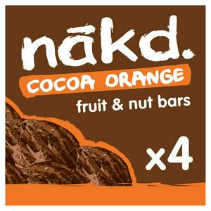 Nakd Cocoa Orange GF Bar 4pk