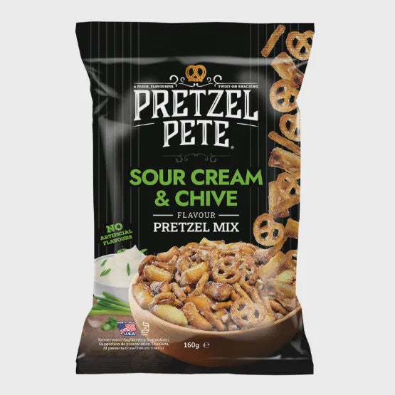 Pretzel Pete Sour Cream & Chive Flavour Pretzel Mix 160g