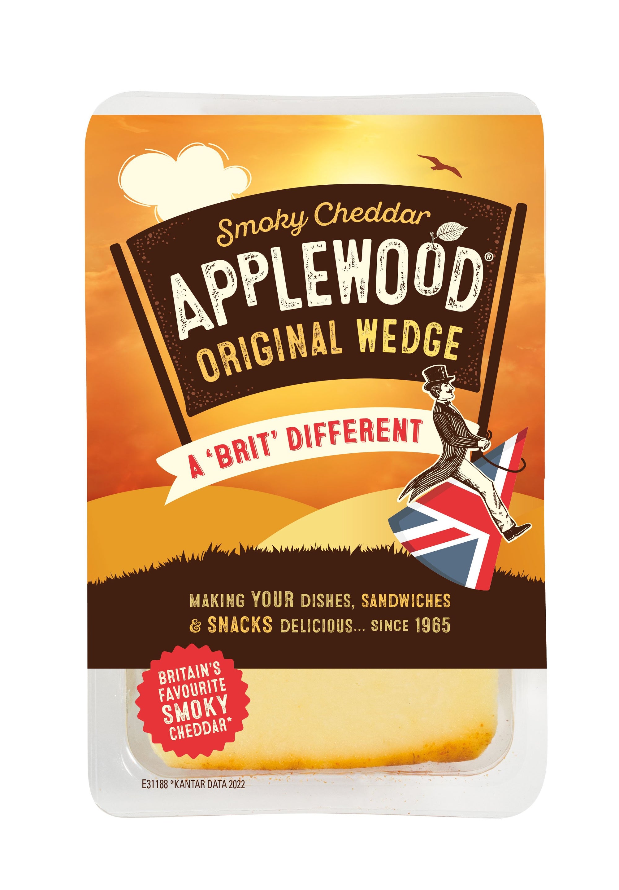 Applewood Cheese Wedge 185g