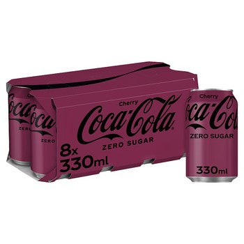 Coca Cola Cherry Zero Sugar 8x 330ml
