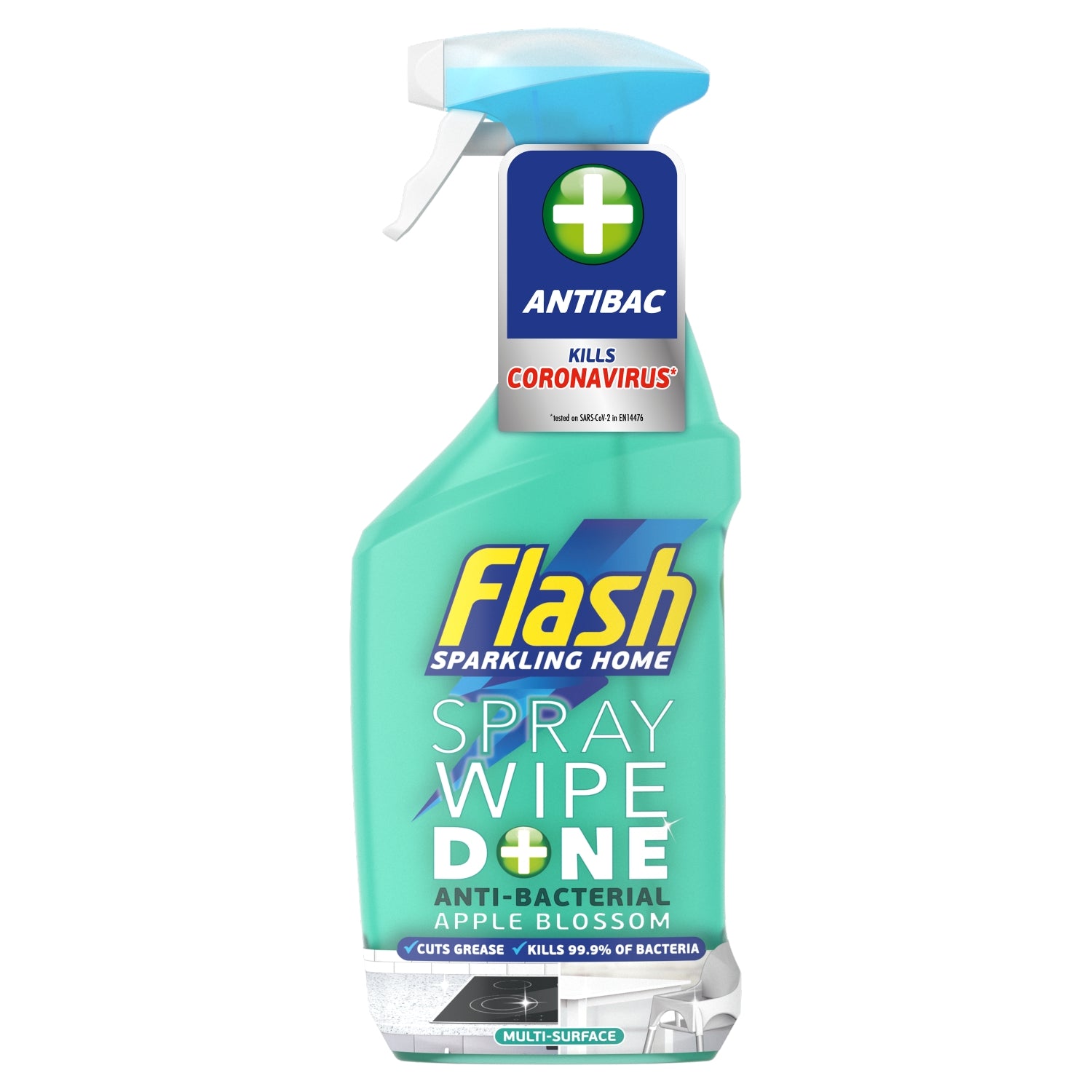 Flash Anti Bacterial Spray Wipe & Done Apple Blossom 800ml