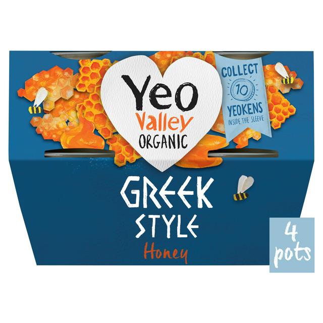 Yeo Valley Greek Style Yoghurt with Honey x4pk