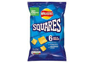 Walkers Squares Salt & Vinegar 6 x 22g