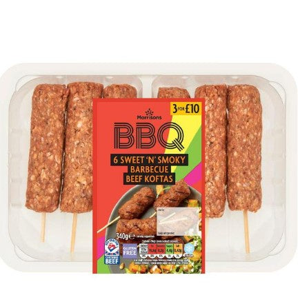 Morrisons Sweet and Smoky BBQ Beef Koftas 340g