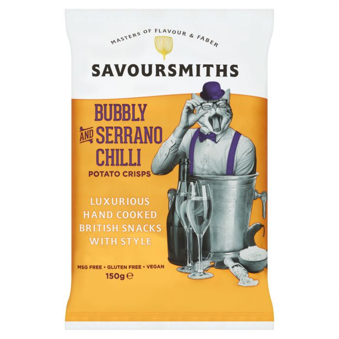 Savoursmiths Bubbly and Serrano Chilli Crisps 150g