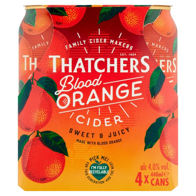 Thatchers Blood Orange Cider 4 x 440ml 4%