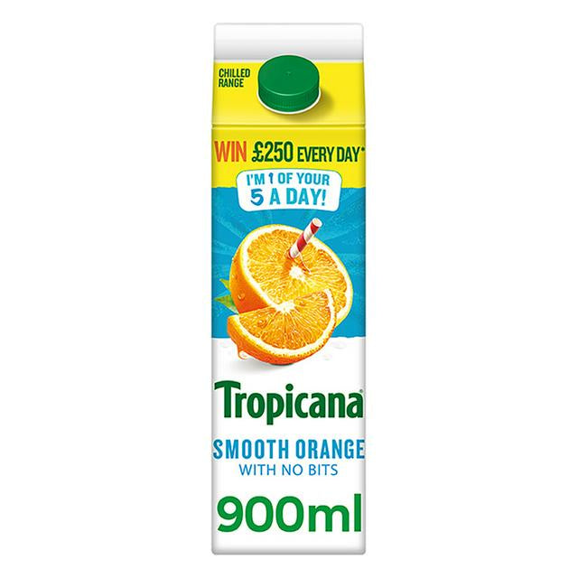 Tropicana Orange Juice Smooth 900ml