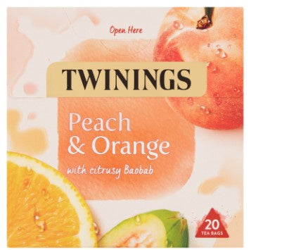 Twinings Peach & Orange Tea Bags 20 Tea Bags