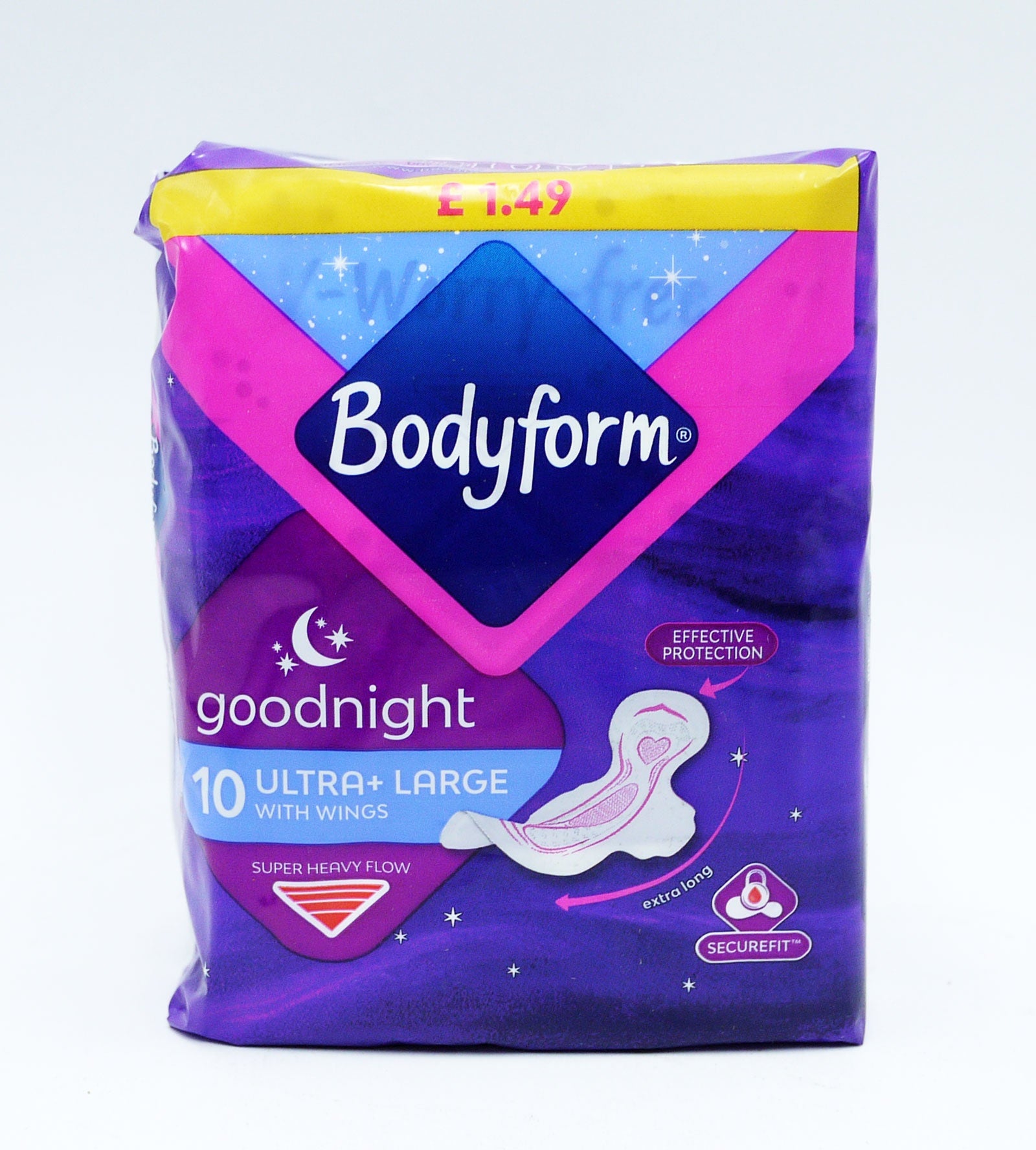 Bodyform Ultra Goodnight with wings 10pk