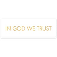 In God We Trust Gold Plaque
