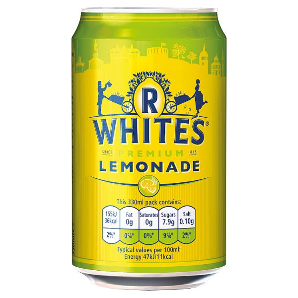 R Whites Lemonade Cans 24x330ml
