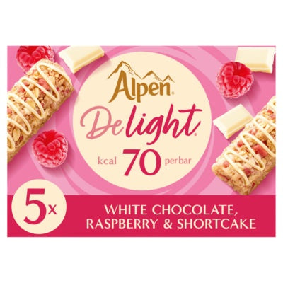 Alpen Delight Cereal Bars white Choc Raspberry and Shortcake