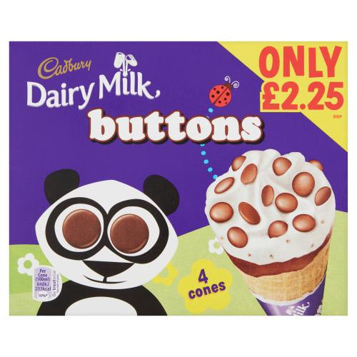 Cadbury Buttons Cones 4 pack PM £2.25