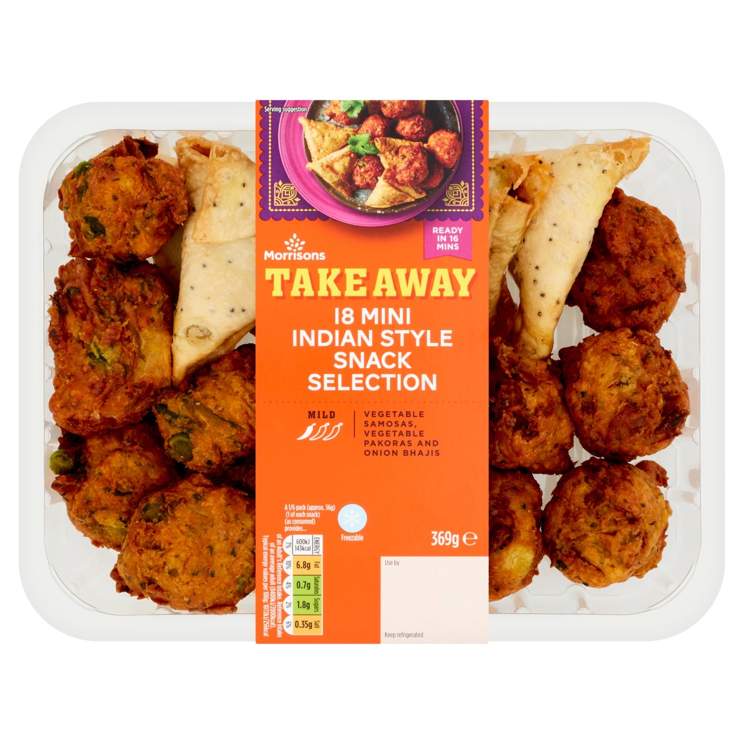 Morrisons 18 Mini Indian Snacks 369G