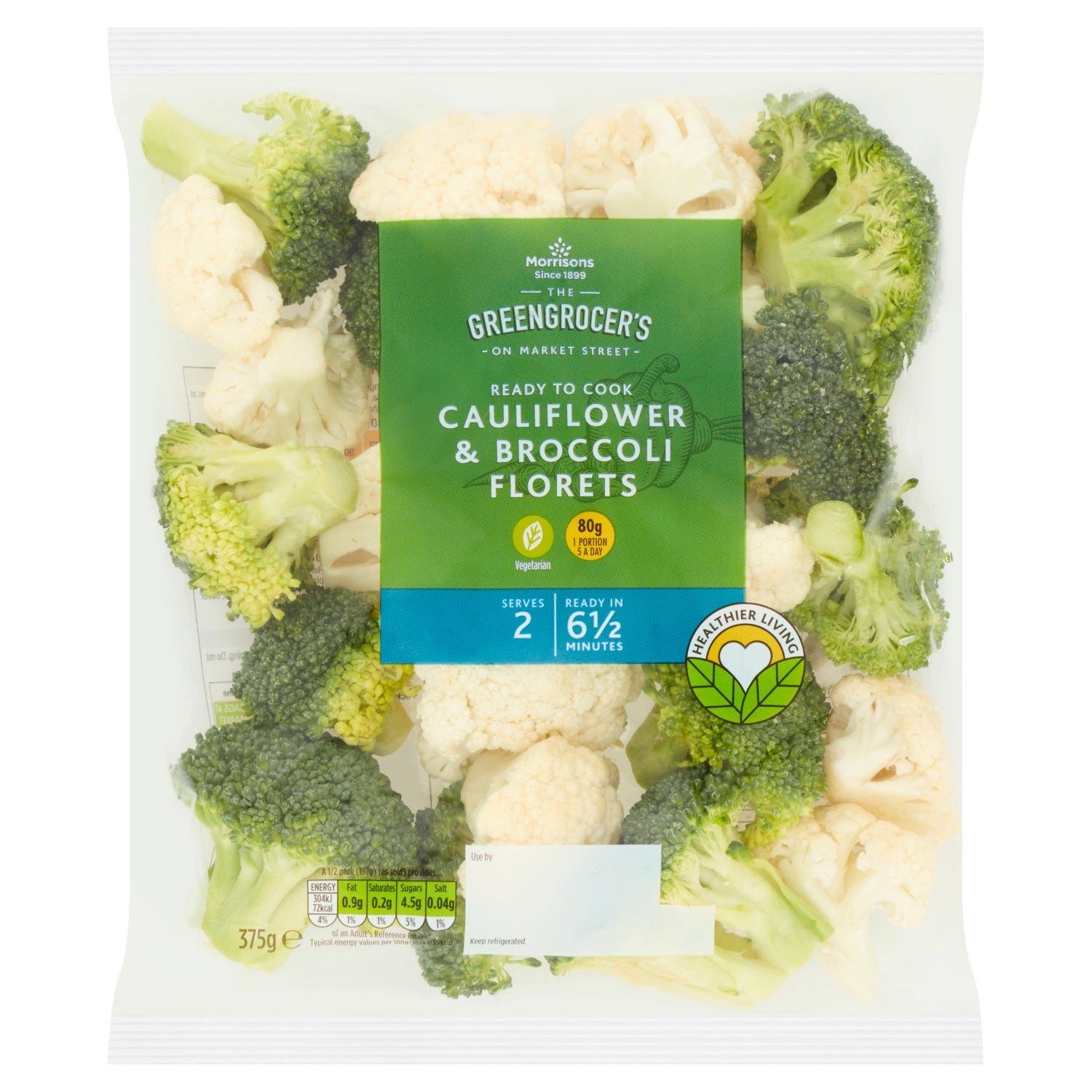 Morrisons Broccoli Cauliflower Florets 375g