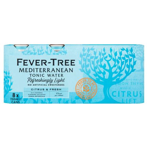 Fever Tree Light Mediterranean Tonic Water 8 x 150ml