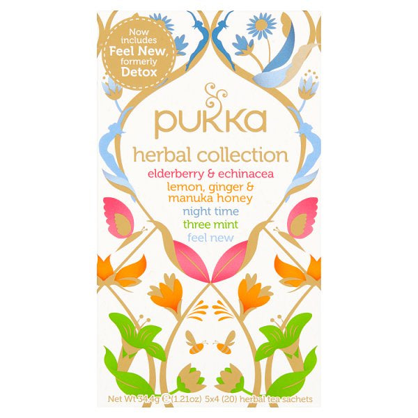 Pukka Herbal Collection 5 X 4 (20) Herbal Tea Sachets 34.4g