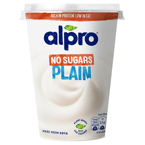 Alpro Plain Unsweetened No Sugars 500g