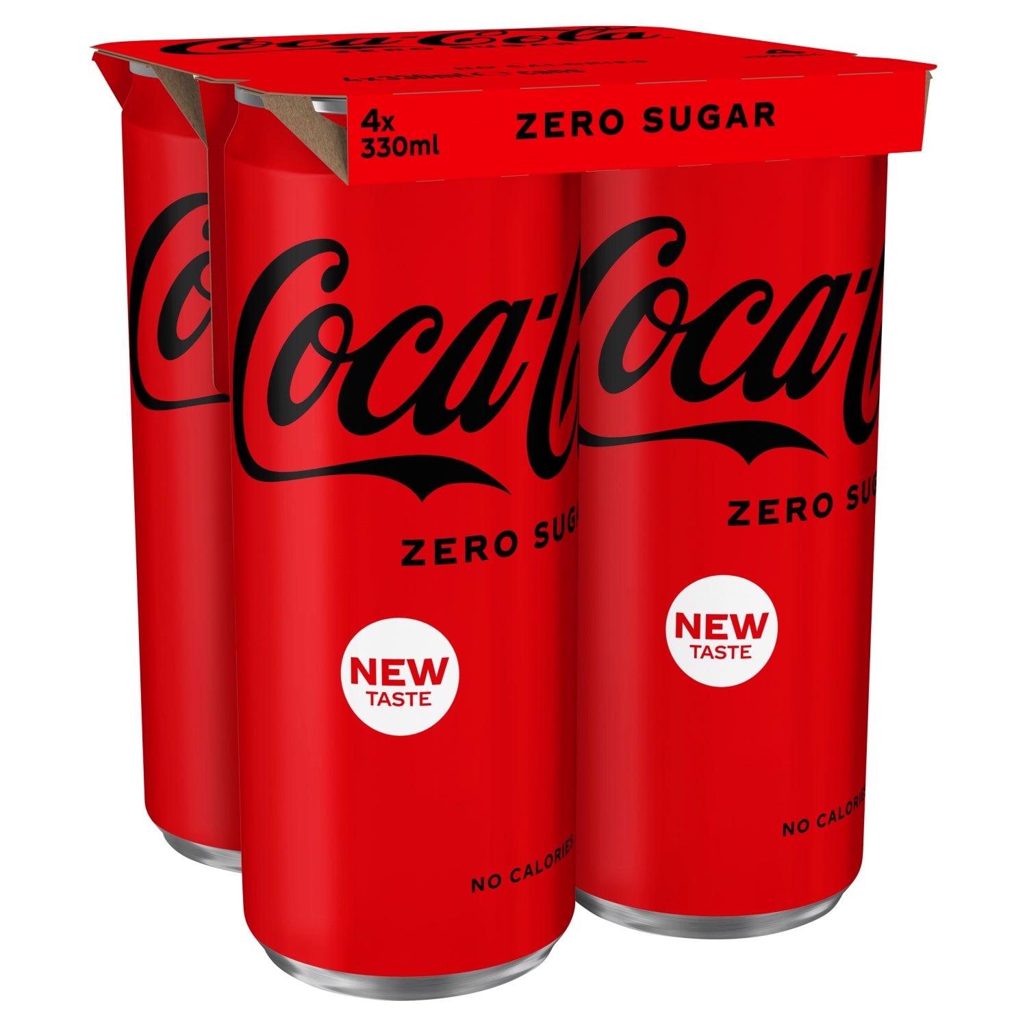 Coca Cola Zero 4 Pack Cans 4 x 330ml
