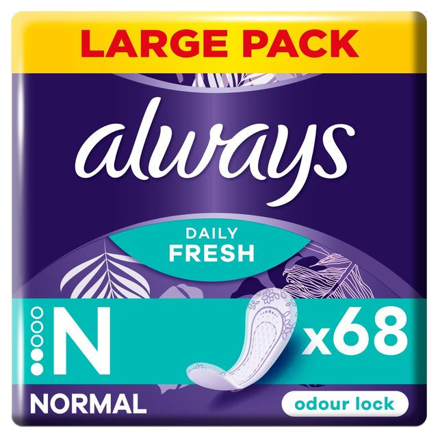 Always Dailies Panty Liners Normal Unscented 68pk
