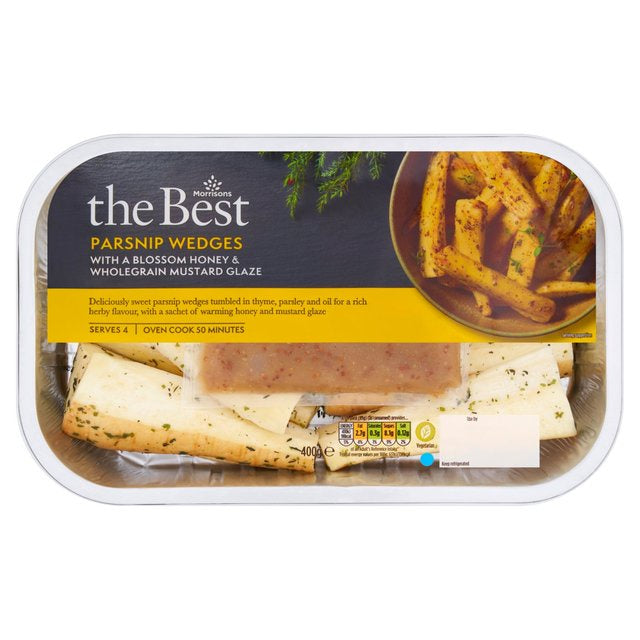 Morrisons Best Parsnip Wedges With Honey & Wholegrain Mustard 400g