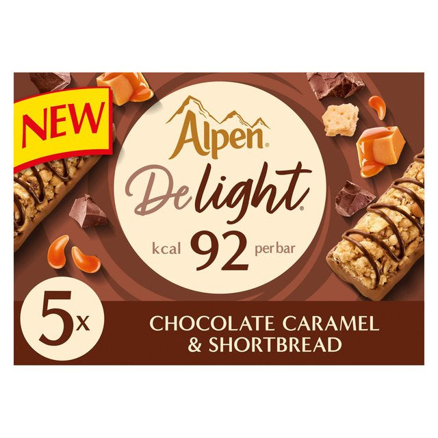 Alpen Delight Bars Chocolate Caramel & Shortbread 24g x 5pk