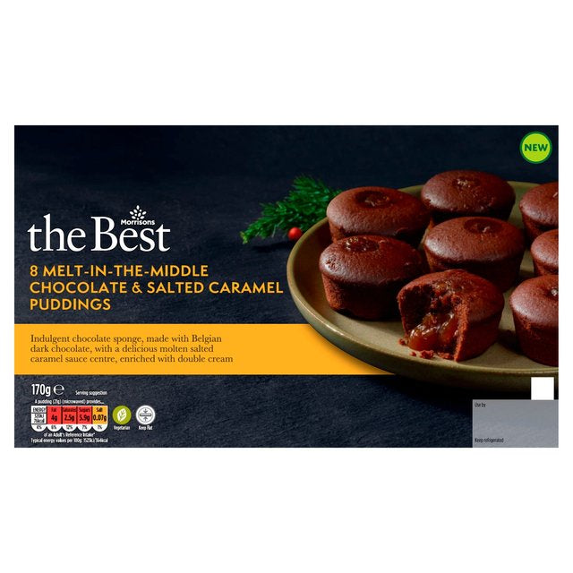 Morrisons The Best Chocolate & Salted Caramel Puddings 8pk