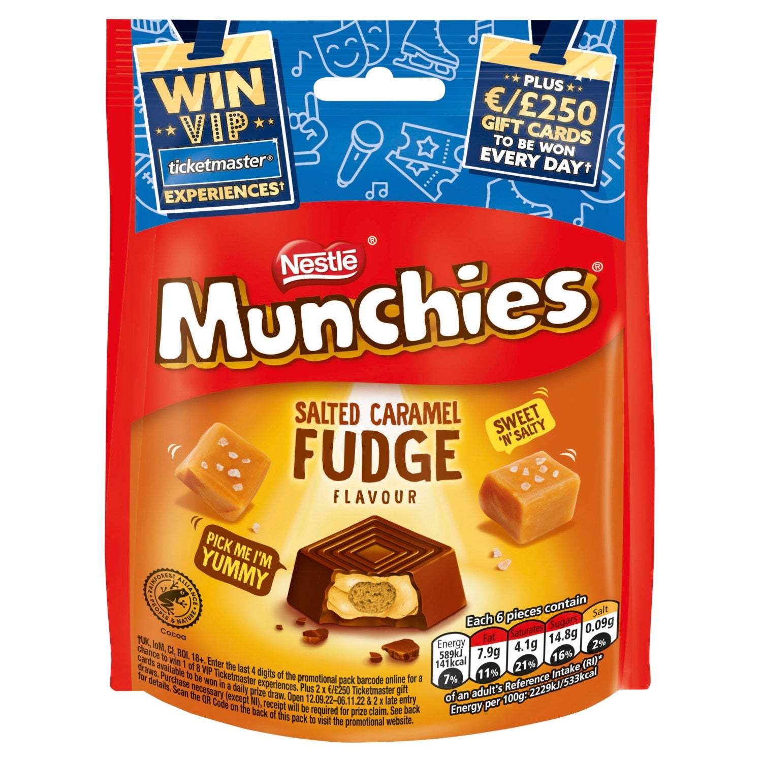 Munchies Salted Caramel Fudge Pouch 101g