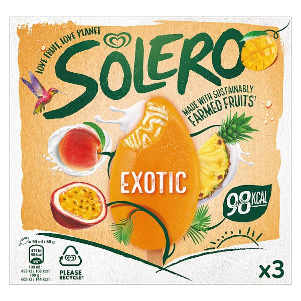 Solero Exotic Explosion Ice Cream 3 x 270ml