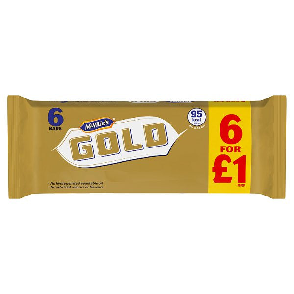 Mcvities Gold Bars 6pk PM