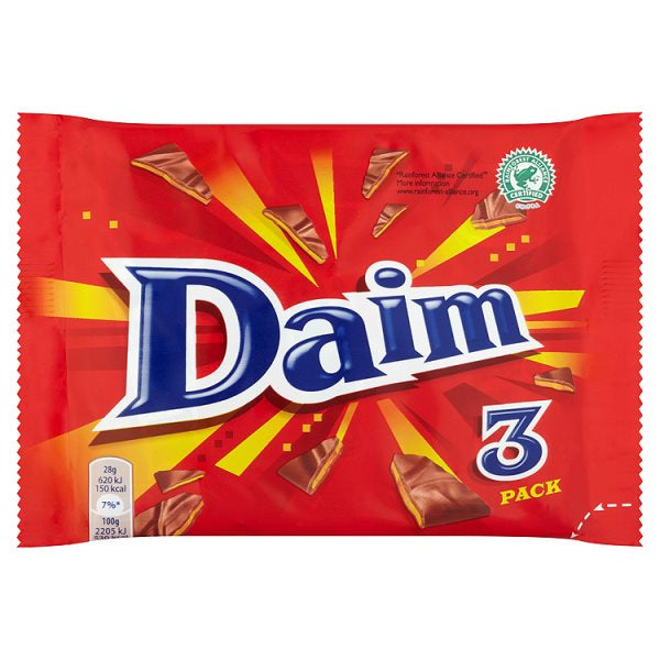 Daim 3 Chocolate Bars 84g