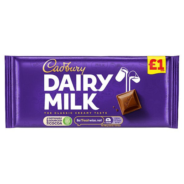 Cadbury Dairy Milk Bar 95G