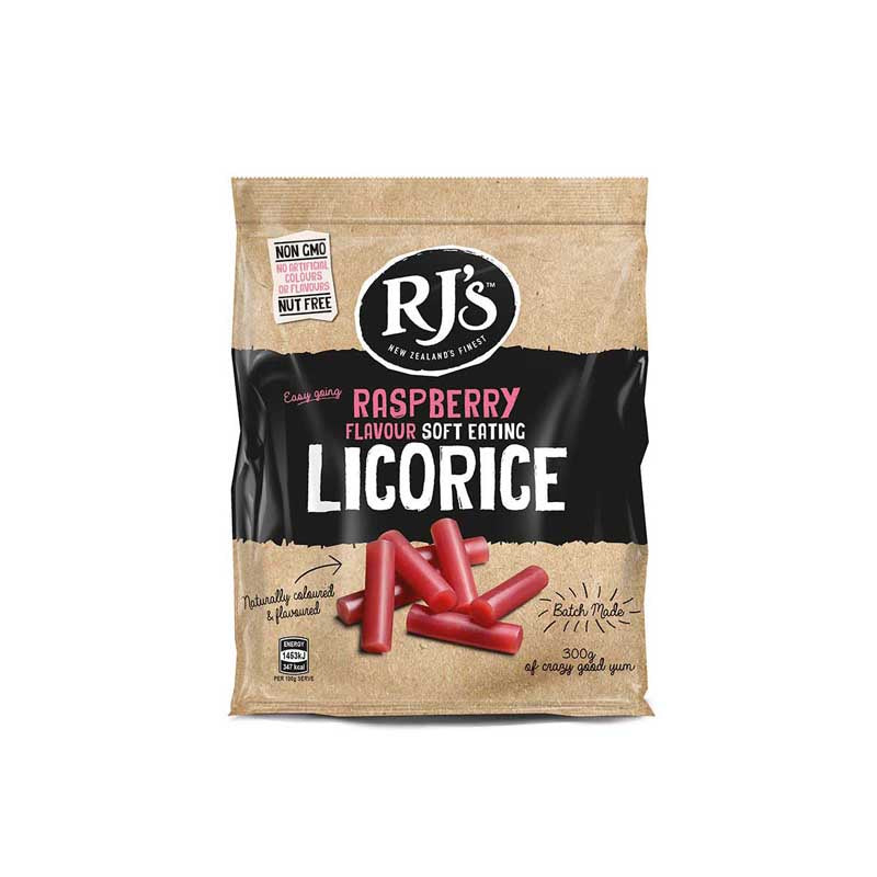 RJ's Natural Licorice Raspberry 300g