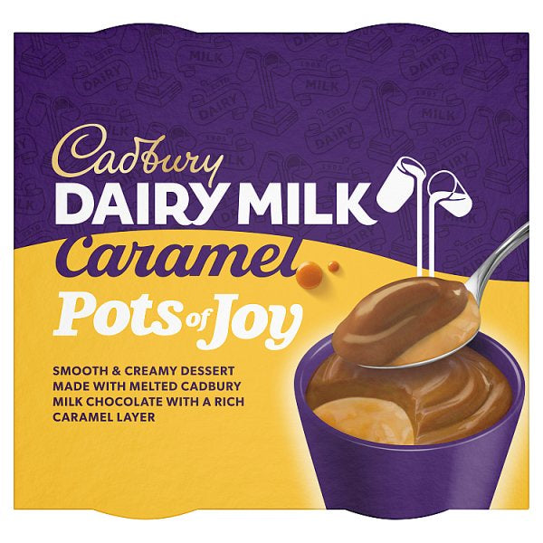 Cadbury Dairy Milk Pots of Joy Caramel Chocolate Dessert 60g x 4pk