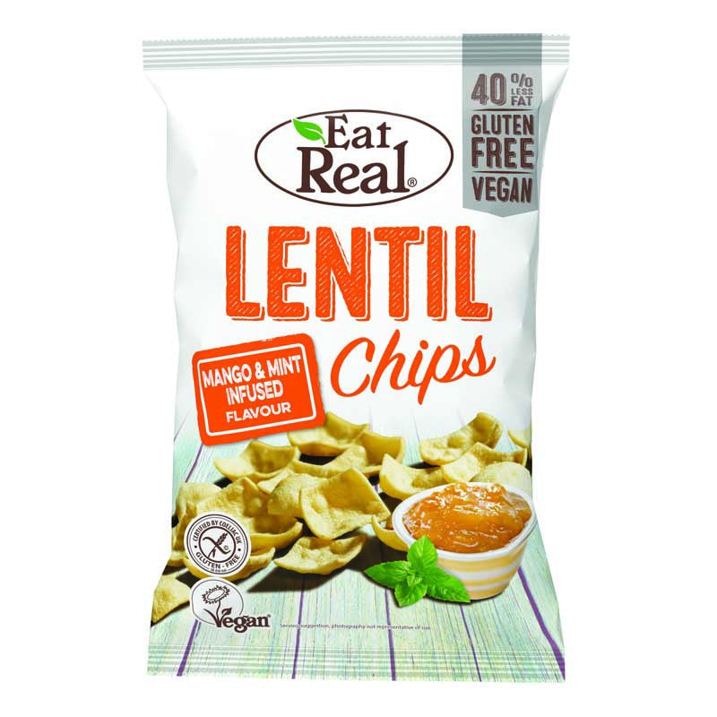 Eat Real Lentil Chips Mango and Mint Infused 113g